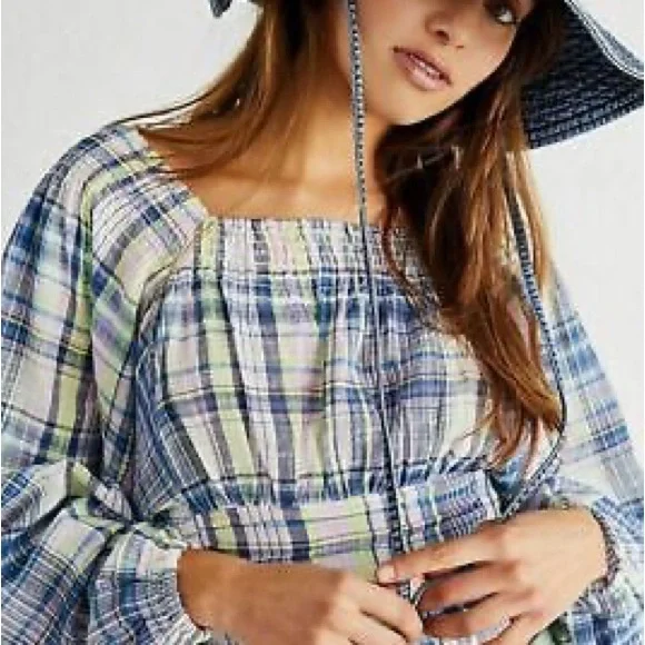 Free People | Multicolor Plaid Marlena | Sz L - Picture 3 of 13